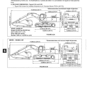 Kobelco SK480LC-6E Hydraulic Excavator Operator Owners Operation Manual | Instant PDF Download image 8