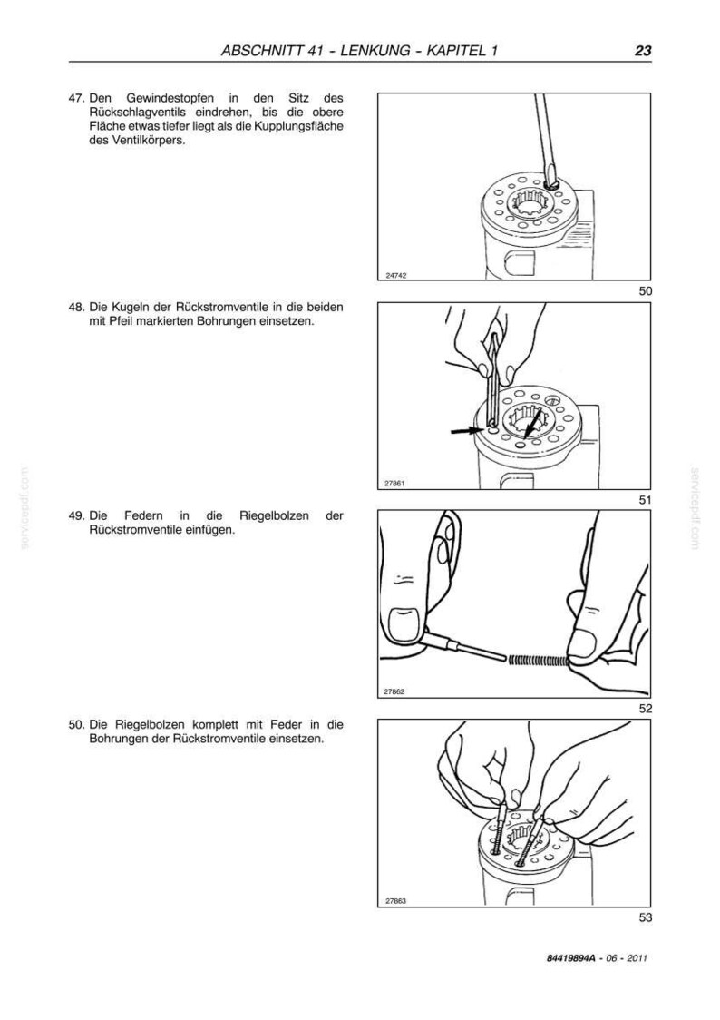 Steyr Kompakt 4055 S, Kompakt 4065 S Traktoren Wartungshandbuch Reparatur Werkstatthandbuch / Descargar PDF imagen 5