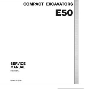 New Holland E50 Compact Excavator Service Repair Workshop Manual | Instant PDF Download image 3