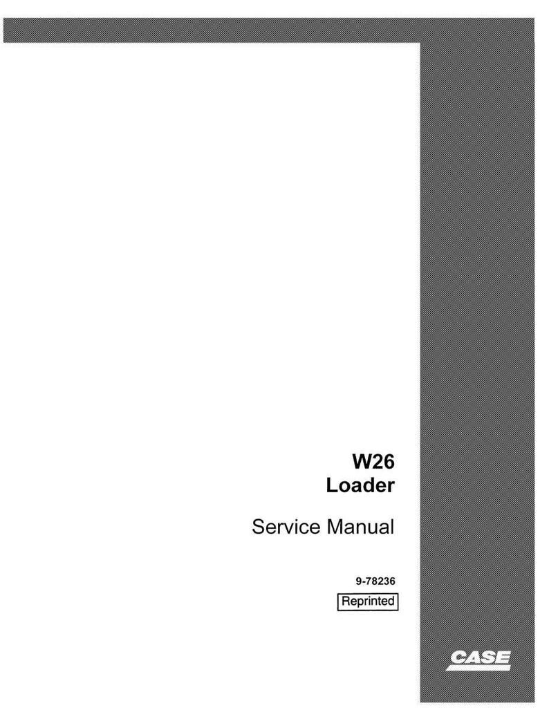 K&ouml;nnte beinhalten: Ein wei&szlig;es Servicehandbuch f&uuml;r einen W26-Lader. Das Cover zeigt den Text "W26 Loader Service Manual" in schwarzer Schrift. Das CASE-Logo befindet sich unten rechts. Das Handbuch ist mit "Reprinted" gekennzeichnet.