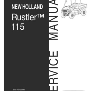 New Holland Rustler 115 Utility Vehicle Service Repair Workshop Manual | Instant PDF Download image 3