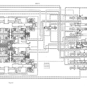 Puede incluir: Diagrama t&eacute;cnico detallado en blanco y negro con componentes mec&aacute;nicos interconectados y l&iacute;neas, probablemente ilustrando el funcionamiento interno de una m&aacute;quina. La imagen es un esquema en blanco y negro, con etiquetas y un n&uacute;mero de figura.