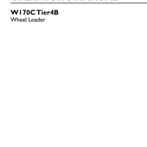 May include: An operator's manual for a W170C Tier4B wheel loader. The white cover features black text reading ORIGINAL INSTRUCTIONS, OPERATOR'S MANUAL, W170C Tier4B, Wheel Loader, part number 47687016, 1st edition English, May 2015, and New Holland Construction.