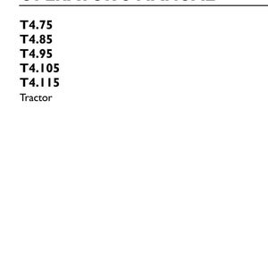 Manual de operación y mantenimiento para tractores New Holland T4.75, T4.85, T4.95, T4.105 y T4.115 / Descarga instantánea en PDF imagen 3
