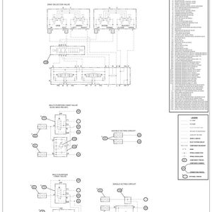 May include: A detailed hydraulic schematic for a CX350D excavator, featuring diagrams of valves, circuits, and component connections. The diagram includes labels, item numbers, and a legend for easy reference. The document is labeled 47843009EN-2/2.