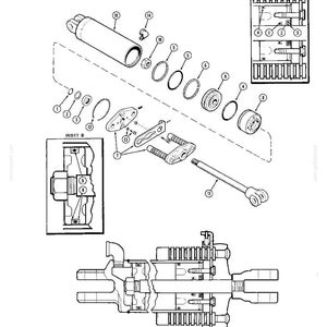 May include: An exploded diagram of mechanical components, including a cylindrical body, rings, and various other parts. The image is a technical illustration with labels and inset views, all in black and white.