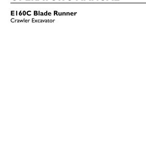 Puede incluir: Un manual del operador para la excavadora de cadenas E160C Blade Runner. La cubierta blanca presenta texto en negro que incluye el t&iacute;tulo, la Directiva 2006/42/CE, el n&uacute;mero de pieza 47438344, la 1&ordf; edici&oacute;n en ingl&eacute;s, octubre de 2012 y el logotipo de New Holland Construction.