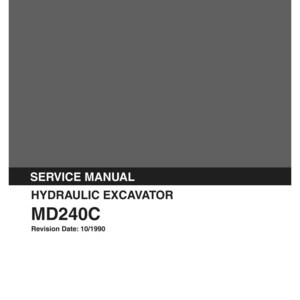 Manual de servicio y reparación para la excavadora hidráulica Kobelco MD240C / Descarga instantánea en PDF imagen 3