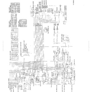 May include: A technical document titled Electrical Circuit Diagram featuring a complex network of lines, symbols, and labels representing various electrical components, switches, and connections for machinery, including tables for wire codes.