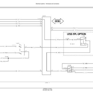May include: Diagram of an electrical system with harnesses and connectors. The diagram includes lines, arrows, and text labels such as "CAN BUS 1" and "LESS EPL OPTION". Sheet 46 is visible at the bottom right.