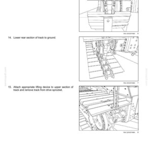 May include: Technical diagram of a track and track suspension system, showing detailed mechanical components. The image includes multiple views of the system, with labels and annotations. The diagram is in black and white.