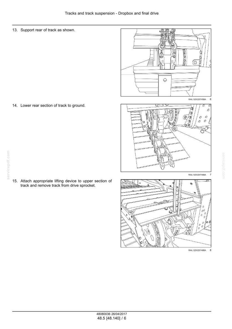 May include: Technical diagram of a track and track suspension system, showing detailed mechanical components. The image includes multiple views of the system, with labels and annotations. The diagram is in black and white.
