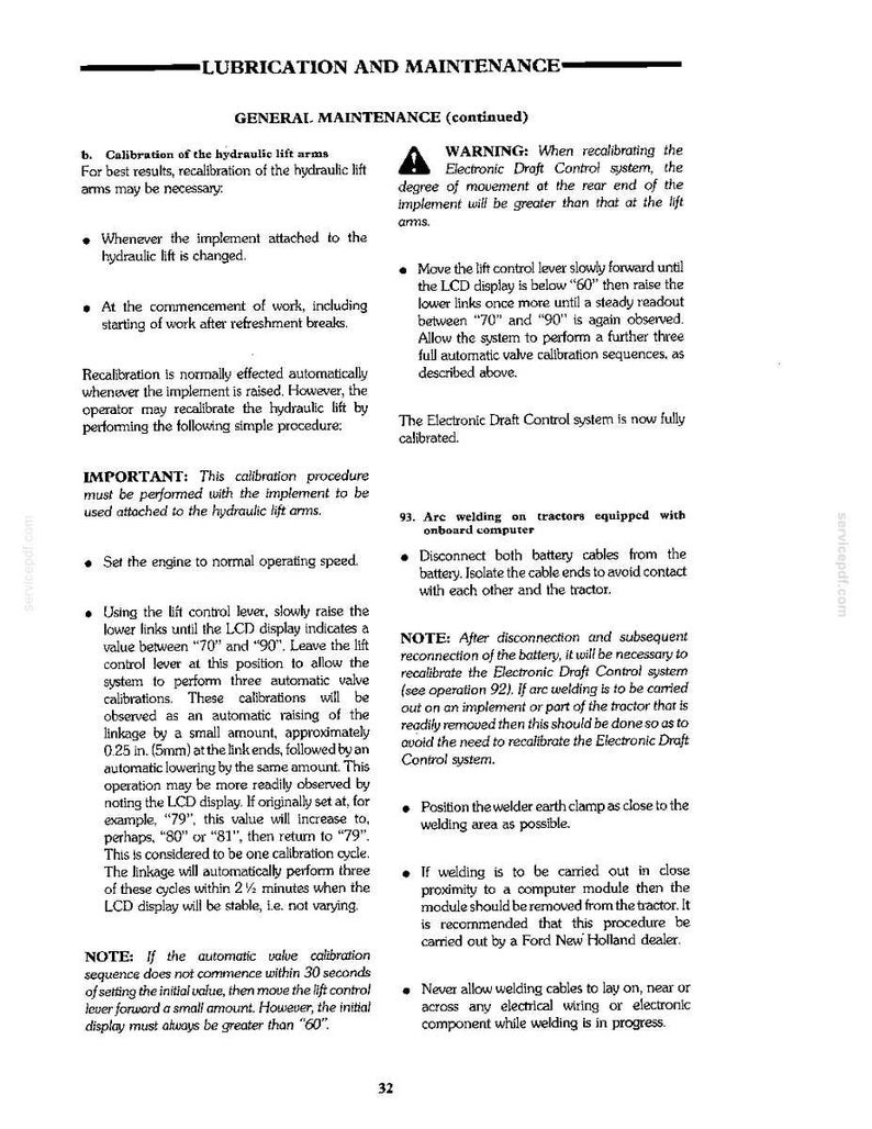 Ford 8210 with Electro-Link Hydraulic Control Tractor Operator Owners Operation Manual | Instant PDF Download image 9