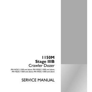 May include: A service manual for the 1150M Stage IIIB Crawler Dozer. The cover is white with black text, including the model name, "SERVICE MANUAL," and part number 47907866. The Case Construction logo is in the lower right corner.