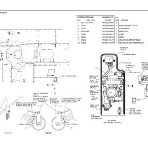 May include: A technical diagram labeled 23. ELECTRIC SYSTEM and 23.3.6 UPPER ELECTRIC ASSY, featuring a parts list table, schematic line drawings of electrical components, wiring paths, and assembly instructions with torque specifications in English.