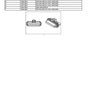 May include: Diagram of electrical connectors and a table detailing pin numbers, wire numbers, and circuit references. The text reads "CONNECTOR X-902 - FUSE RELAY GROUND". The image includes two connector illustrations.