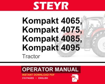 Manuel d'utilisation des conducteurs de tracteurs Steyr Kompakt 4065, 4075, 4085, 4095 | Téléchargement instantané du PDF