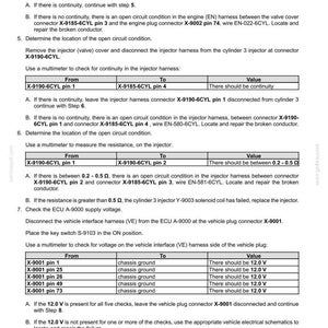 May include: A technical document with fault codes for electrical systems. It includes tables with 'From', 'To', and 'Value' columns, and instructions for checking continuity and voltage using a multimeter. The document is dated 13/01/2016.