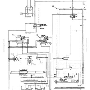 Pode incluir: Um diagrama hidr&aacute;ulico t&eacute;cnico para o modelo SK235SR, detalhando especificamente a op&ccedil;&atilde;o de nibbler rotativo. O esquema em preto e branco apresenta v&aacute;rias v&aacute;lvulas, bombas e linhas de conex&atilde;o rotuladas com n&uacute;meros e texto.