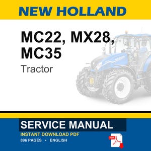 New Holland Mc22, MX28, MC35 Tractor Service Repair Workshop Manual | Instant PDF Download image 1