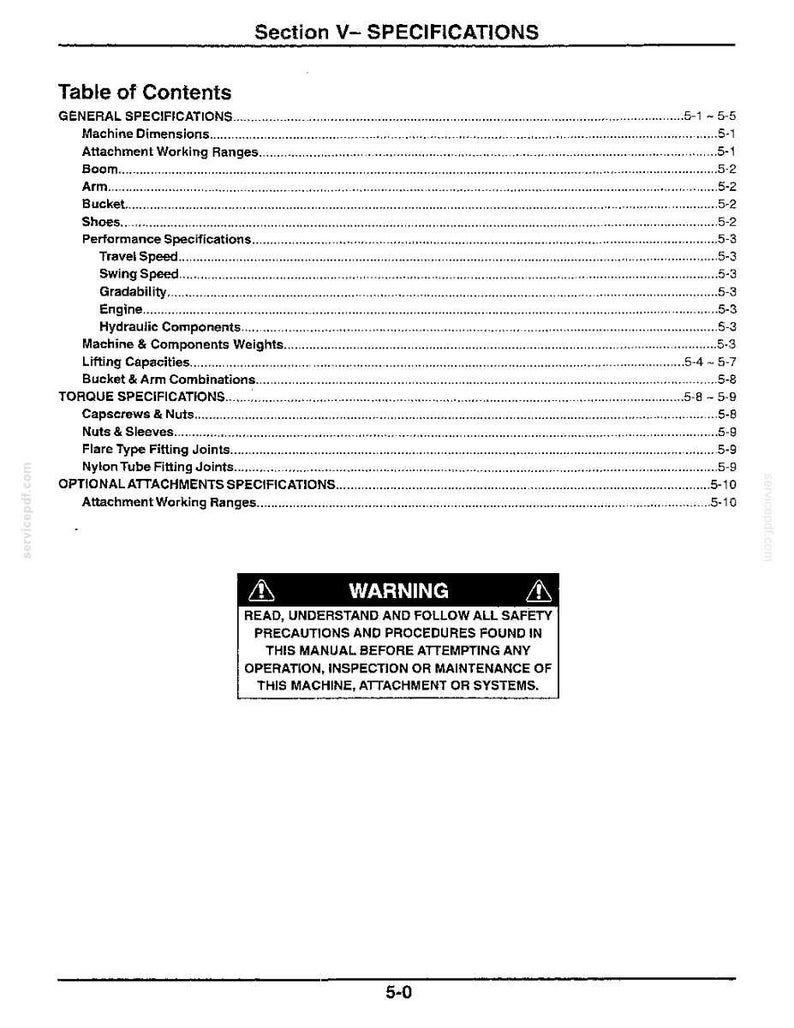 Kobelco SK330, SK330LC Hydraulic Excavator Operator Owners Operation Manual | Instant PDF Download image 9