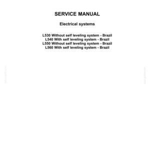 May include: A white page with the CASE IH AGRICULTURE logo at the top. The text reads "SERVICE MANUAL Electrical systems" followed by model numbers and descriptions for agricultural equipment.
