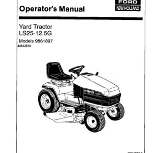 Ford LS25-12.5G Yard Tractor Operator Owners Operation Manual | Instant PDF Download image 3