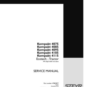 Steyr Kompakt 4075, 4085, 4095, 4105, Kompakt 4115 Ecotech Tractor Service Repair Workshop Manual | Instant PDF Download | Market: Europe image 3