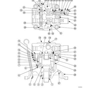 May include: Detailed technical diagram of a mechanical component, featuring numerous labeled parts and components. The diagram is black and white, with clear numbering and lettering. The image includes the text "8019-5" and "Cre 7-28011GB".