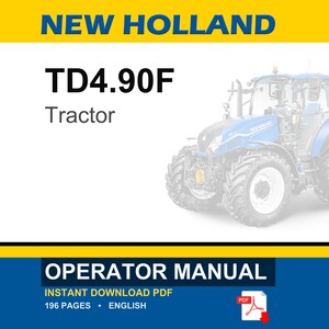 New Holland TD4.90F Tractor Operator Owners Operation Manual | Instant PDF Download image 1