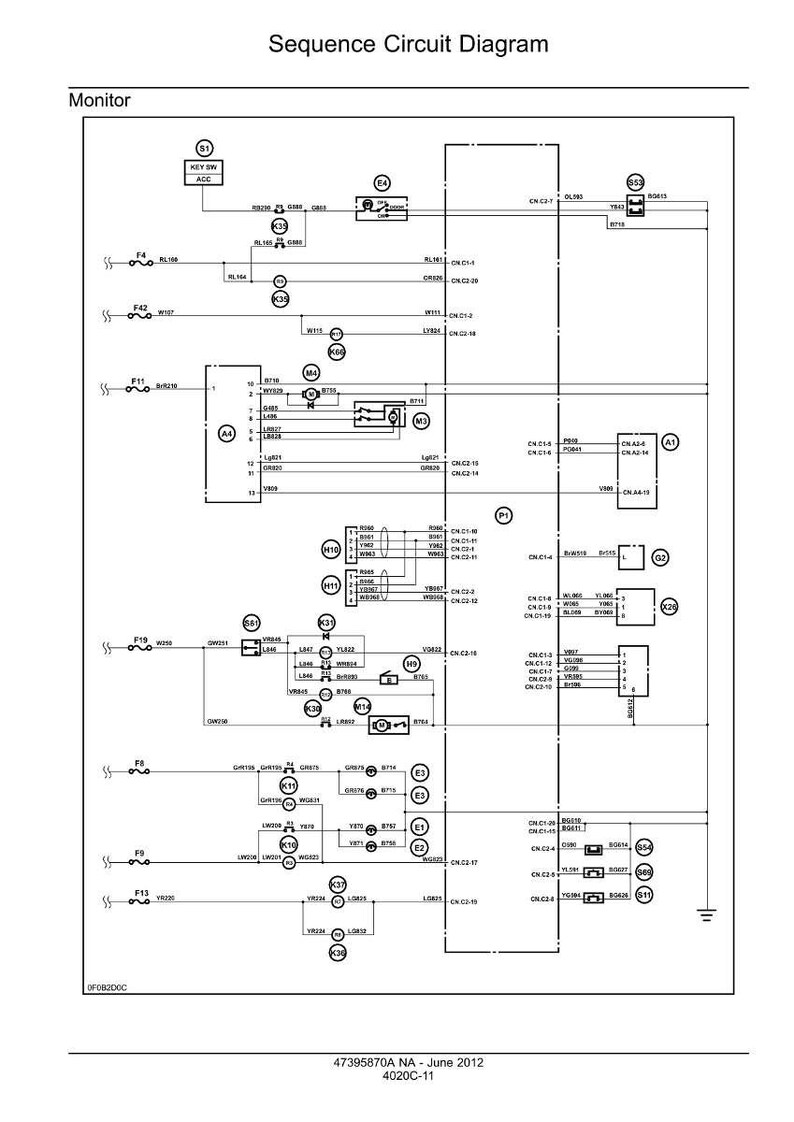 May include: A detailed sequence circuit diagram for a monitor, featuring various electrical components and connections. The diagram includes text labels, symbols, and lines illustrating the flow of electricity. The document is dated June 2012.