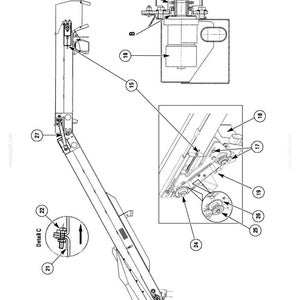 K&ouml;nnte beinhalten: Technische Zeichnung eines Produktzuf&uuml;hrungssystems mit detaillierten mechanischen Komponenten. Die Illustration enth&auml;lt beschriftete Teile, Pfeile und Nahaufnahmen bestimmter Abschnitte, mit dem Text "SECTION 60 - PRODUCT FEEDING - CHAPTER 2".
