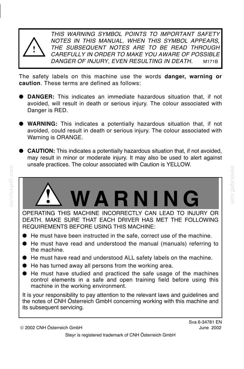Steyr Cvt 120, Cvt 130, CVT 150, CVT 170 Tractors Operator Owners Operation Manual | Instant PDF Download image 4