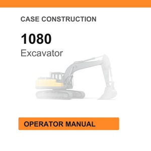 Bruksanvisning för grävmaskin Case 1080 bild 1