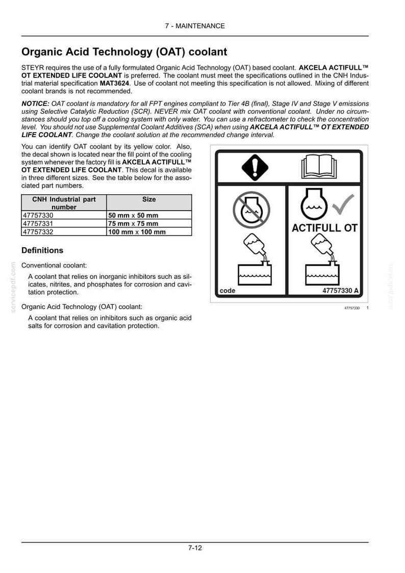 Steyr 4115, 4125, 4135, 4145, 6145 PROFI Classic Stage IV Tractor Operator Owners Operation Manual | Instant PDF Download image 8