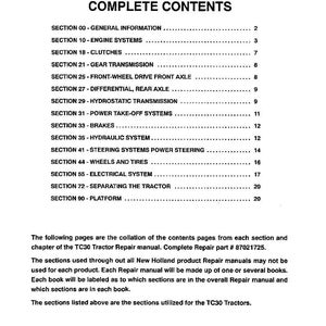 New Holland TC30 Tractor Service Repair Workshop Manual | Instant PDF Download image 3