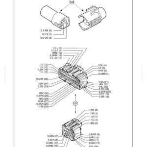 May include: A technical diagram labeled SECTION 21 - TRANSMISSIONS - CHAPTER 3 and FAULT CODE 11. It displays two cylindrical connectors labeled 123 and two multi-pin electrical connectors labeled 137, with detailed wiring pinout codes.