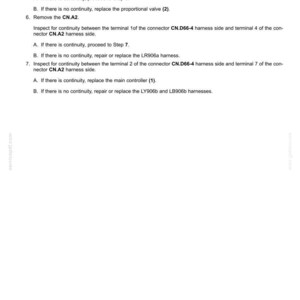 Pu&ograve; includere: Un documento tecnico intitolato "Sistemi elettrici - CODICI DI ERRORE" con passaggi per la risoluzione dei problemi dei connettori CN.D66-4 e CN.A2. Il documento include istruzioni per il controllo della continuit&agrave; e la sostituzione dei componenti.