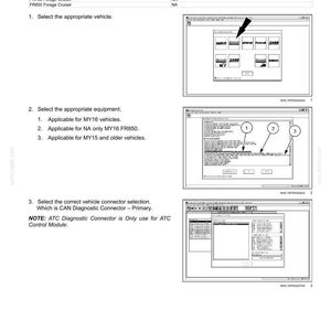May include: Diagram of an electronic module program with instructions. The document includes screenshots of software interfaces with numbered steps and arrows. Text includes "Electronic modules - Program - Shearbar Adjust Module (SAM)".
