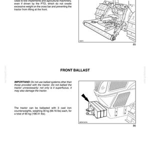 Manual de operación y mantenimiento para tractores New Holland TK4020, TK4030, TK4040, TK4050 y TK4060 / Descarga instantánea en PDF imagen 10