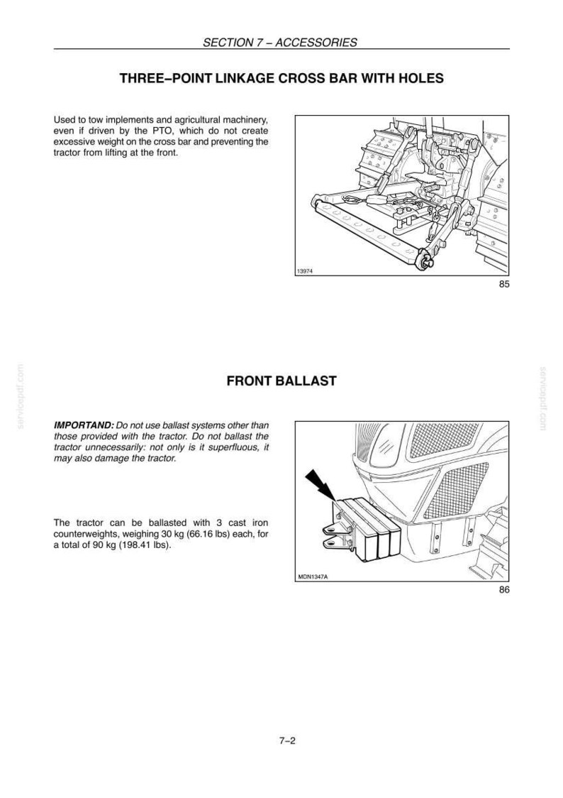 Manual de operación y mantenimiento para tractores New Holland TK4020, TK4030, TK4040, TK4050 y TK4060 / Descarga instantánea en PDF imagen 10