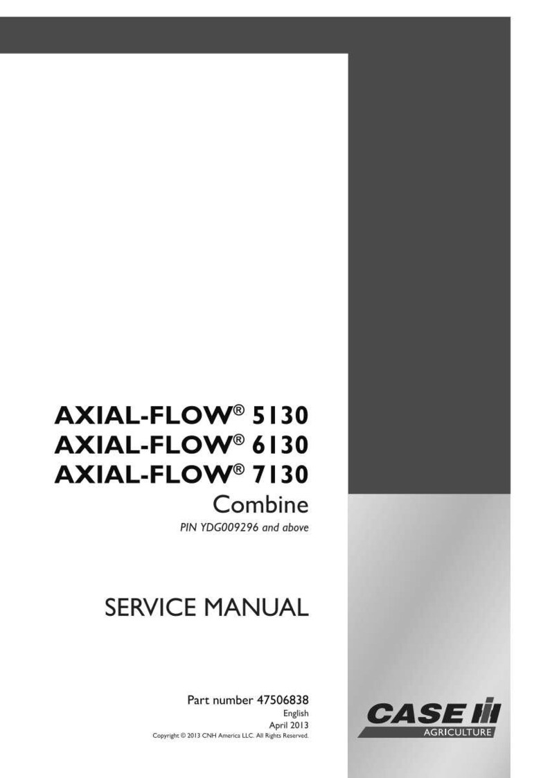 May include: A service manual for Axial-Flow 5130, 6130, and 7130 combines. The cover is white with black text and a gray border. The Case IH Agriculture logo is in the bottom right corner.