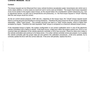 May include: A document detailing fault code 3760, related to air path limitation in a vehicle's ECU. The text explains the diagnostic process, potential causes, and troubleshooting steps for the issue. Includes technical terms and system information.