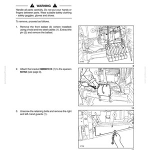 May include: A technical manual page titled Section 23 - FWD Transfer Box and Auto FWD - Chapter 1, detailing the removal and installation of transmission shafts and guards for TN SA models, featuring three black and white line art diagrams.