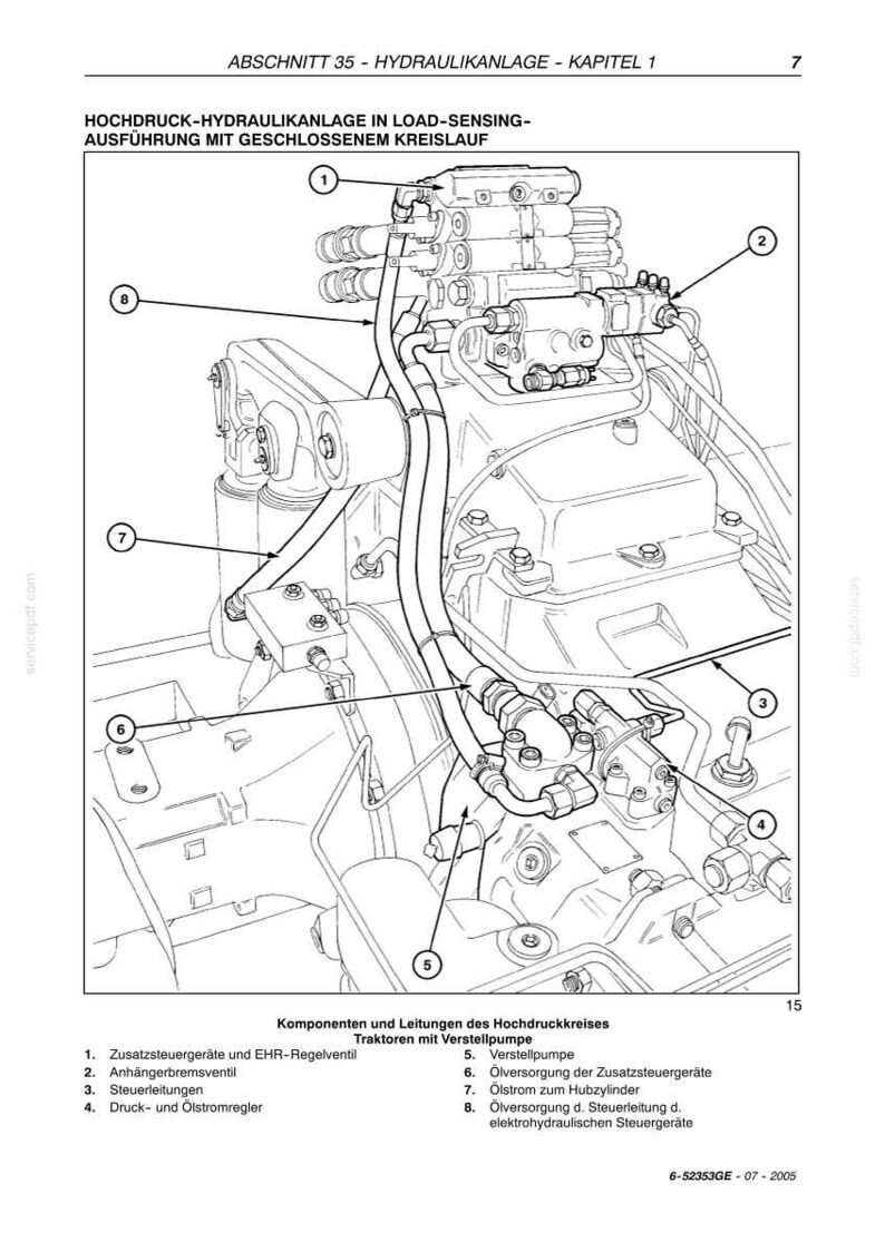Steyr 4100, 4115, 6115, 6125, 6135 PROFI Tier 2 Traktor Wartungshandbuch Reparatur Werkstatthandbuch | PDF-Download image 5
