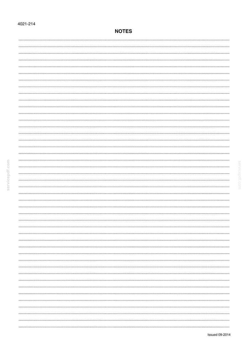 May include: A white notepad with horizontal dotted lines for writing. The word "NOTES" is at the top, and the date "Issued 09-2014" is at the bottom. The notepad is blank and ready for use.