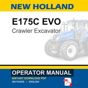 New Holland E175C EVO Bandgrävmaskin, bruksanvisning | Direkt PDF-nedladdning bild 1