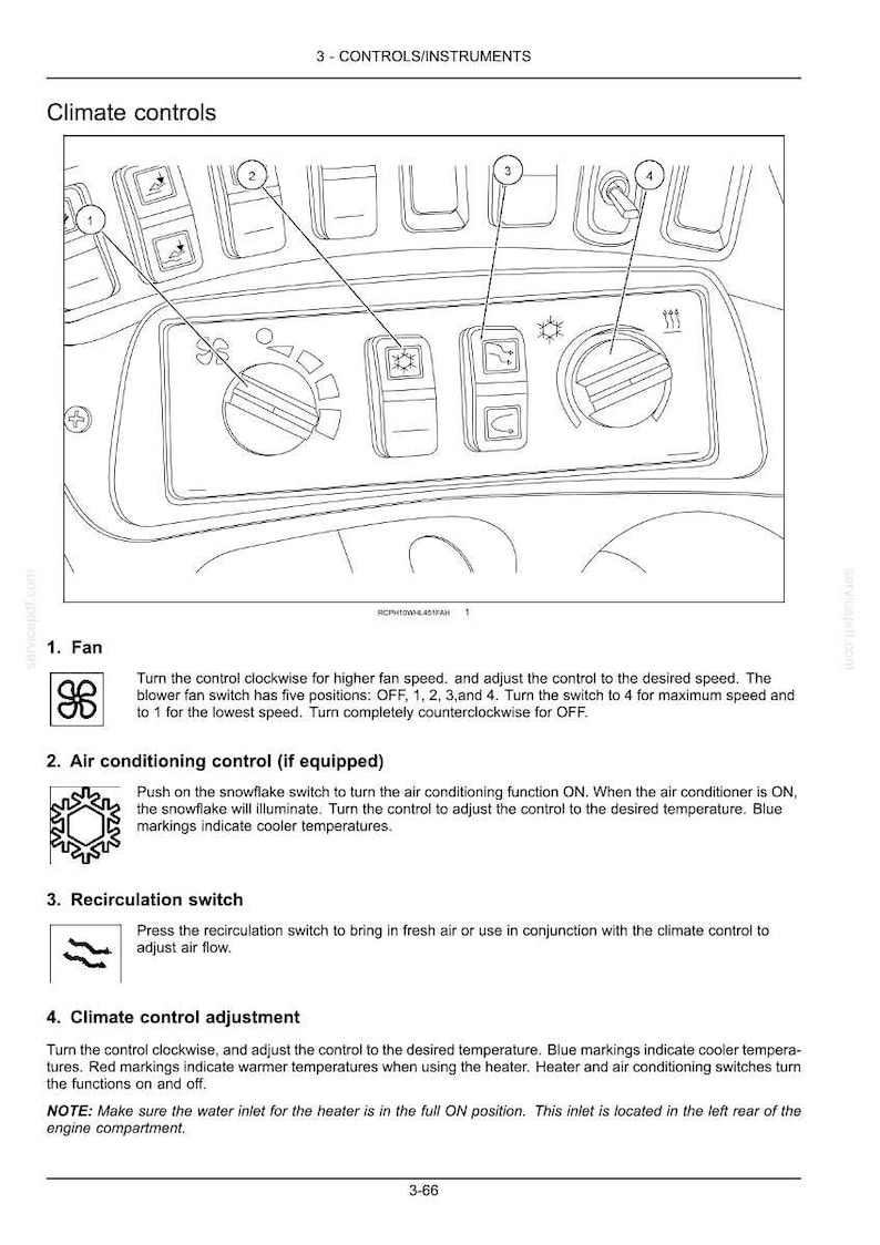 Puede incluir: Diagrama del panel de control del climatizador de un veh&iacute;culo, con controles para la velocidad del ventilador, el aire acondicionado, la recirculaci&oacute;n y el ajuste de la temperatura. Incluye un s&iacute;mbolo de copo de nieve para el aire acondicionado.