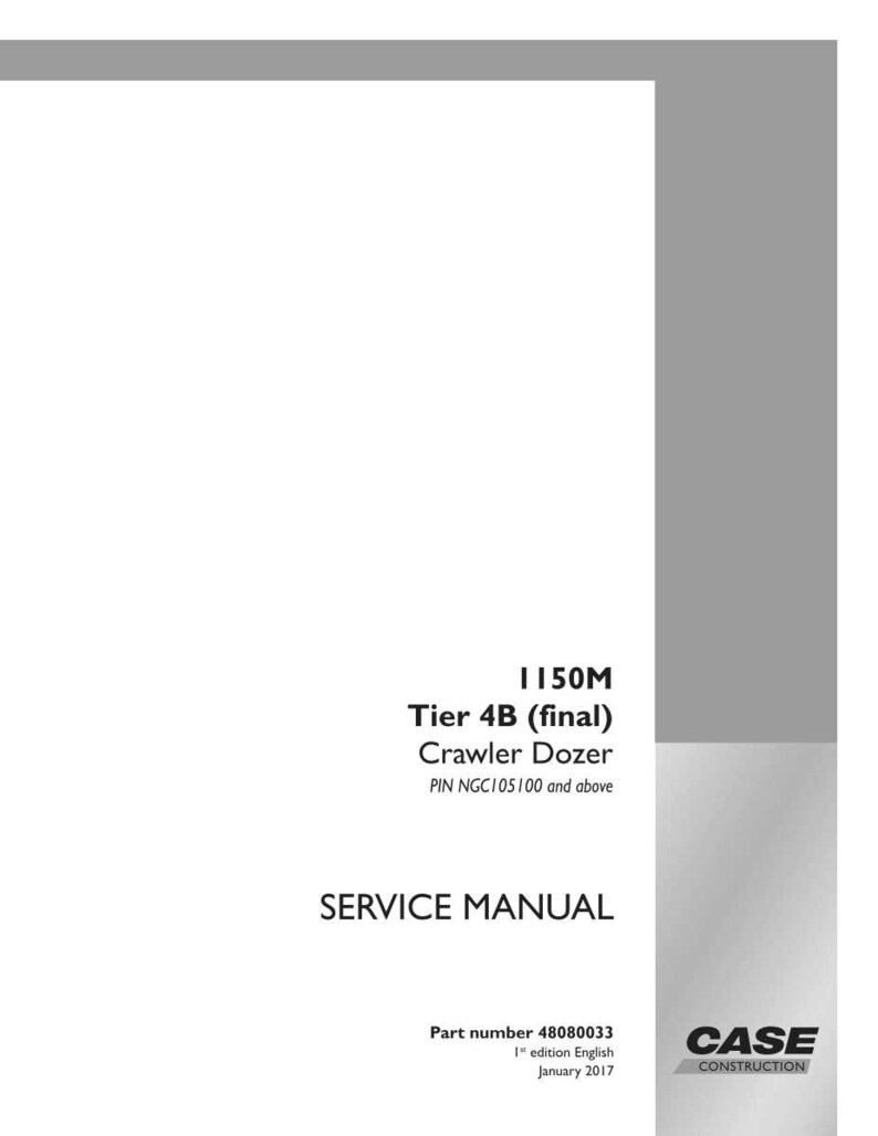 Peut inclure: Manuel de service blanc pour un bouteur &agrave; chenilles 1150M Tier 4B (final). La couverture comprend le texte "SERVICE MANUAL" et le logo Case Construction. Le num&eacute;ro de pi&egrave;ce est 48080033.