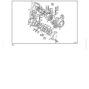 May include: Technical handbook page with a detailed diagram of a brake assembly. The diagram is labeled "Brake Assembly" and includes various components with numbered labels. The image is in black and white.